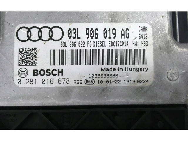 Řídící jednotka 03L906019AG Audi A6 Allroad C6 2007