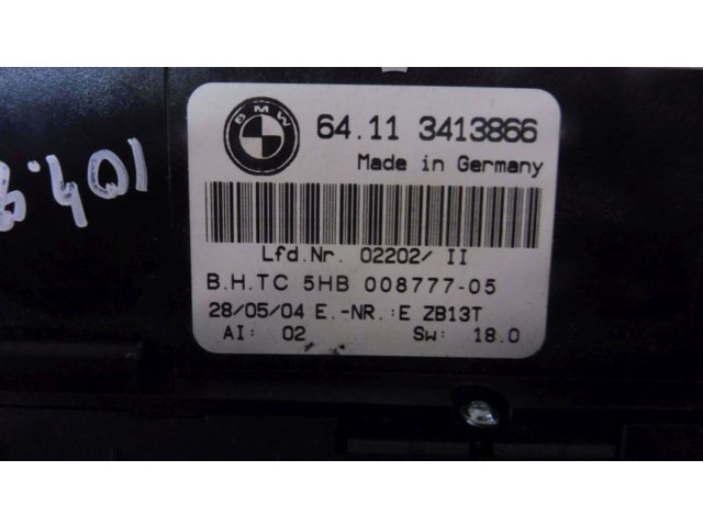 Блок управления климат-контролем 3413866, 3413866   BMW X3 E83