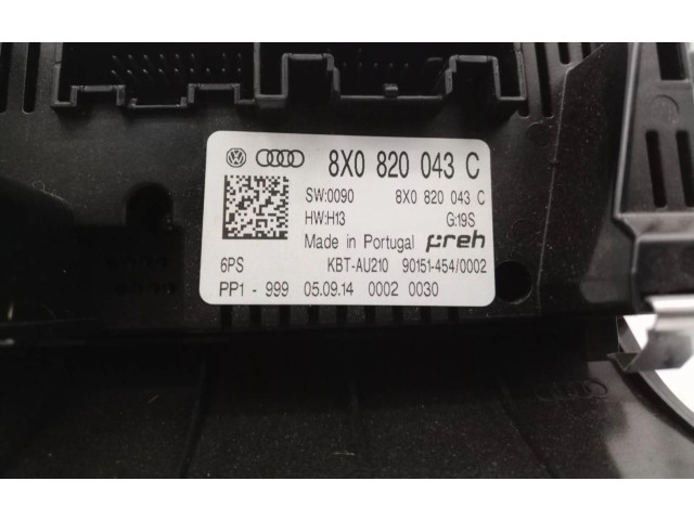 Блок управления климат-контролем 8X0820043C Audi A5 Sportback 8TA