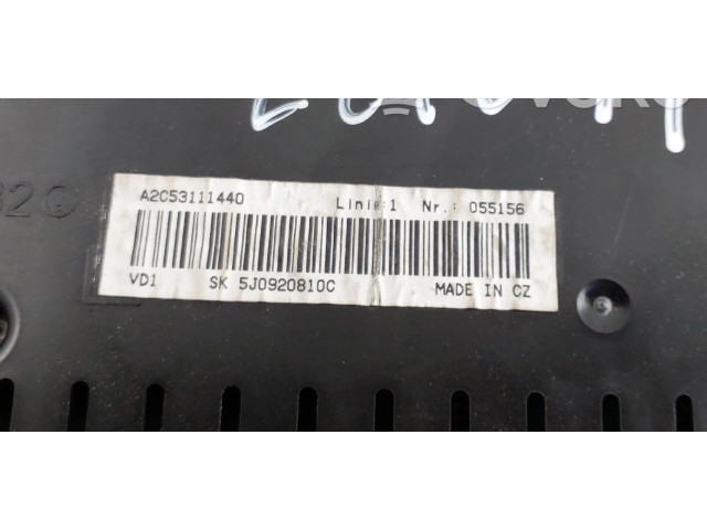 Панель приборов 5J0920810C Skoda Fabia Mk2 (5J)