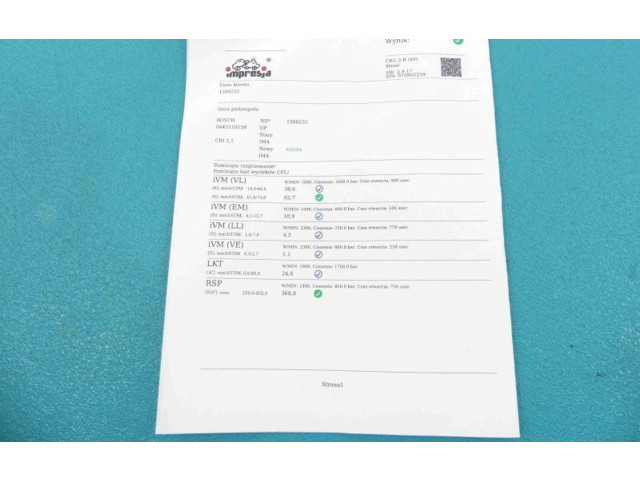 Vstřikovač 0445110158, IMPRK1268232 Audi A8 S8 D3 4E