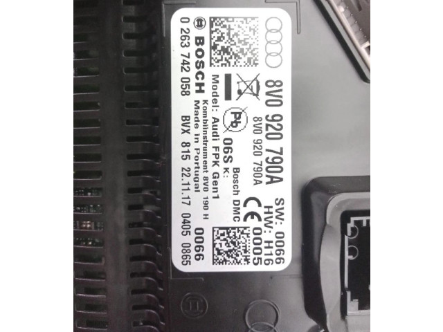 Панель приборов 8V0920790A Audi A3 S3 A3 Sportback 8P