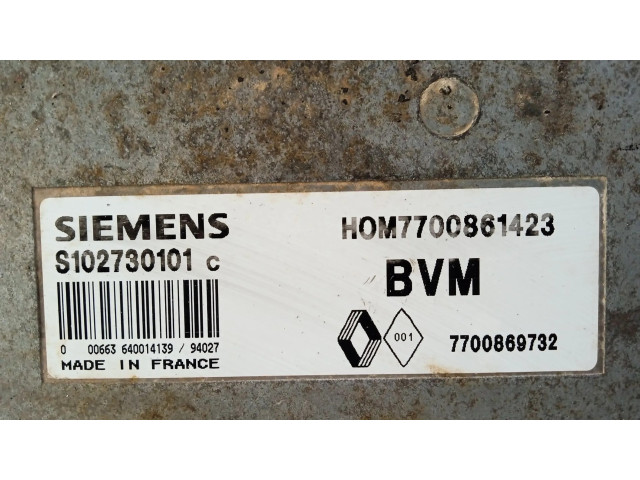 Блок управления двигателя 7700869732, S102730101C   Renault Clio I