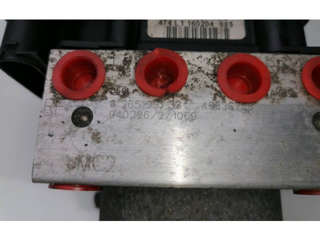 Pojistková skříňka Блок ABS 46836768, 0265231331   Fiat Punto (199) 