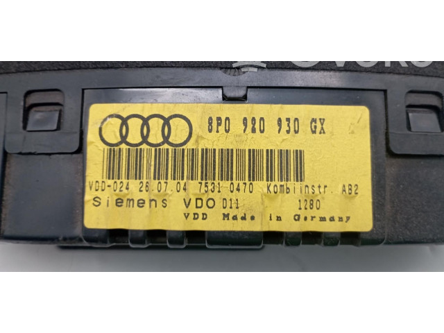 Панель приборов 8P0920930GX   Audi A3 S3 8P       