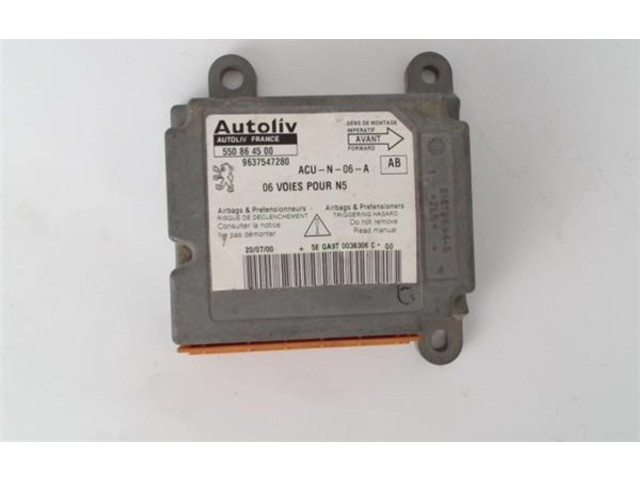 Блок подушек безопасности 9637547280, 550864500   Peugeot 306