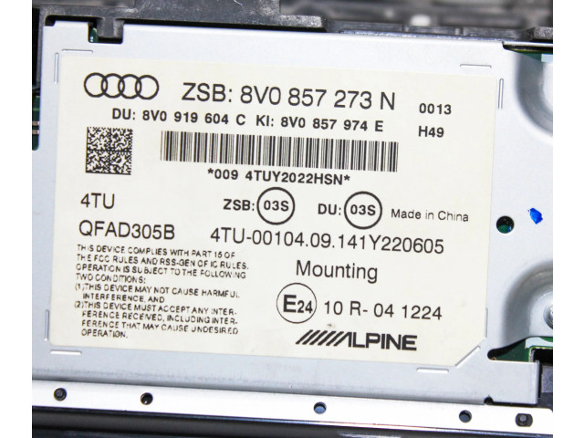 Дисплей    8V0857273N   Audi A3 S3 8V