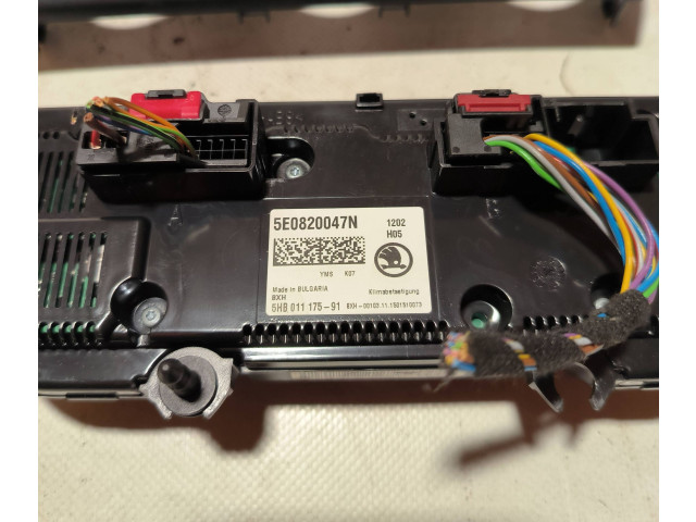 Блок управления климат-контролем 5E0820047N, 5E0863152 Skoda Octavia Mk3 (5E)