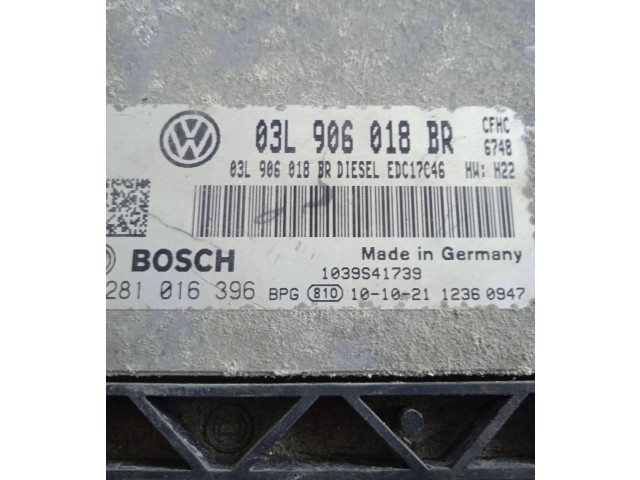 Блок управления двигателя 03L906018BR, 0281016396   Skoda Yeti (5L)