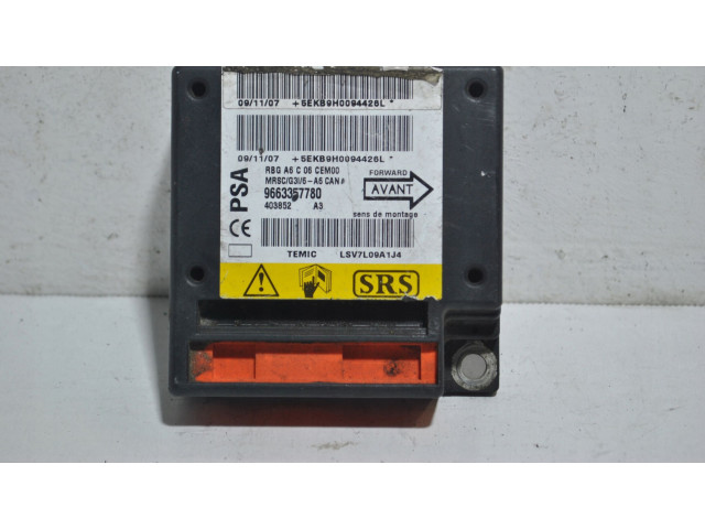 Блок подушек безопасности 9663357780 Citroen C2