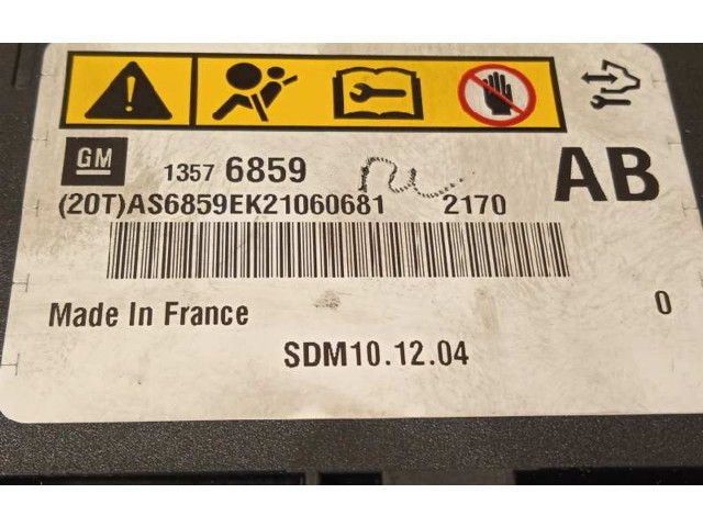 Блок подушек безопасности 13576859 Opel Meriva A