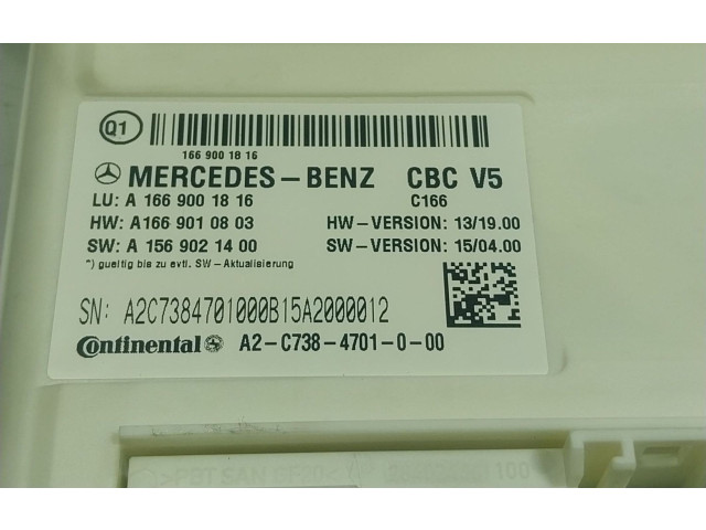 Блок управления A1669001816, 1669001816 Mercedes-Benz GLE AMG (W166 - C292)