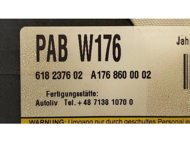 Подушка безопасности пассажира A1768600002, 618237602 Mercedes-Benz CLA C117 X117 W117