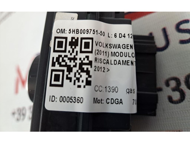 Блок управления климат-контролем 5HB009751-50, 5HB009751-50   Volkswagen PASSAT B7