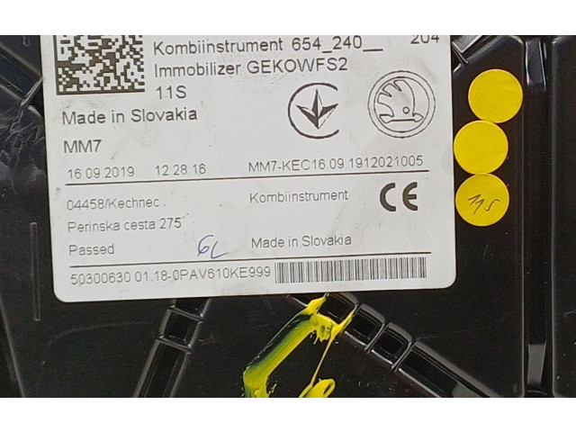 Панель приборов 654920741A Skoda Scala