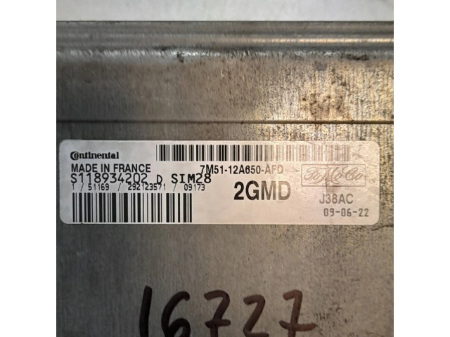 Řídící jednotka 7M5112A650AFD Ford Focus 2004