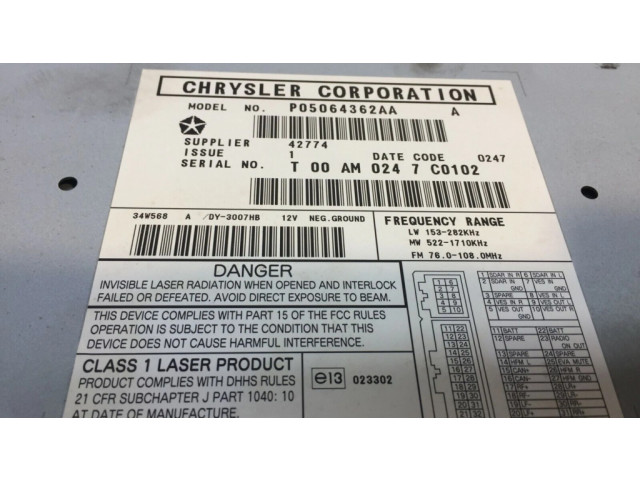 Радио/ проигрыватель CD/DVD / навигация