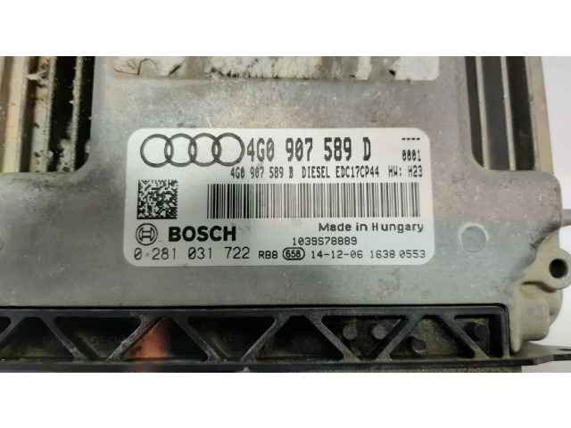 Řídící jednotka 4G0907589D Audi A6 Allroad C6 2014