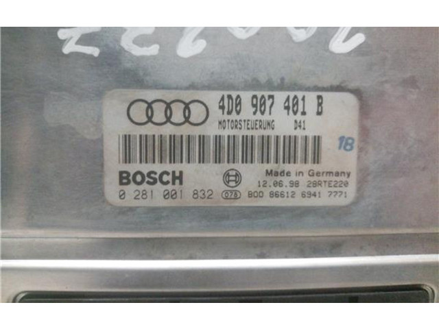 Блок управления двигателем Блок управления AKE, 4D0907401   Audi A8 S8 D2 4D
