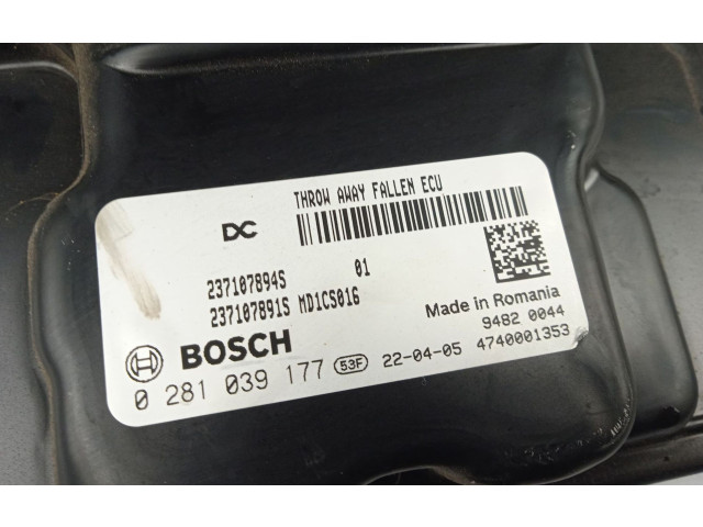 Блок управления двигателя 0281039177   Renault Express