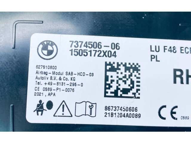 Надувная подушка для сиденья 72127374506, 7374506   BMW X1 F48 F49 2020