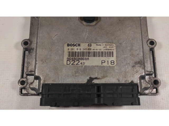 Блок управления двигателем Блок управления 9648608680, 0281010345   Citroen Jumper