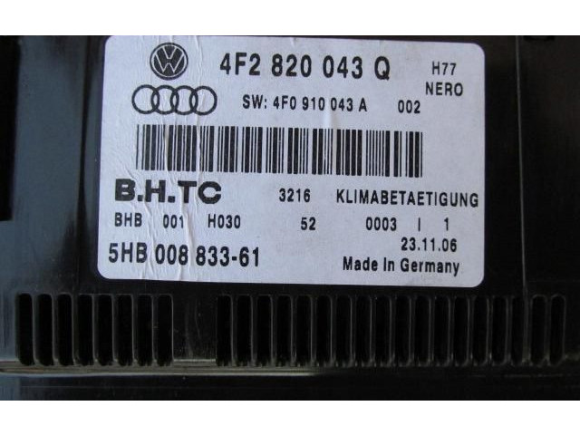 Блок управления климат-контролем Audi A6 S6 C6 4F