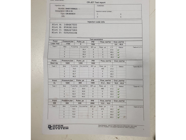 Комплект форсунок 0445110566 Citroen C4 II Picasso