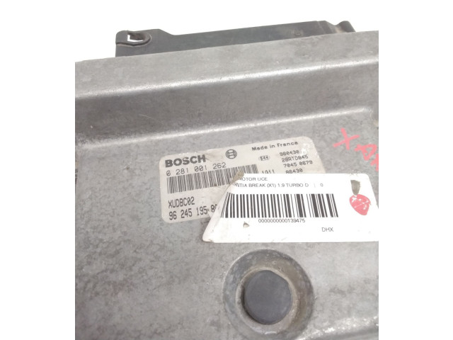 Блок управления двигателя 0281001262, 9624519580   Citroen Xantia