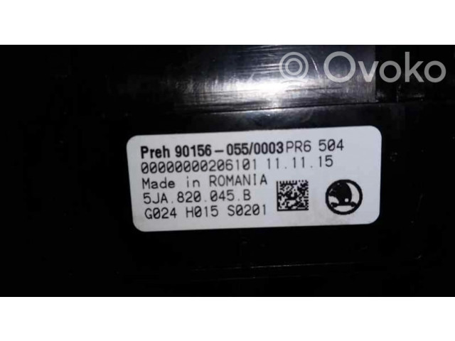 Блок управления климат-контролем 5JA820045B   Skoda Rapid (NH)