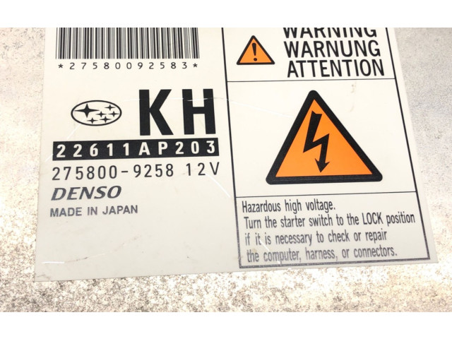 Блок управления двигателем Блок управления 22611AP203   Subaru Forester SH