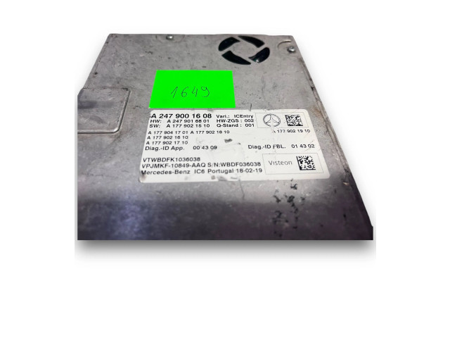 Блок комфорта S1649, A2479001608   Mercedes-Benz GLA H247   