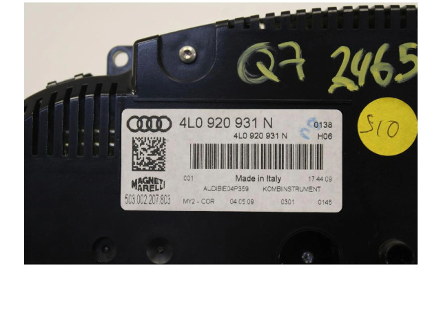 Přístrojová deska Audi Q7 4L 2006 4L0920931N