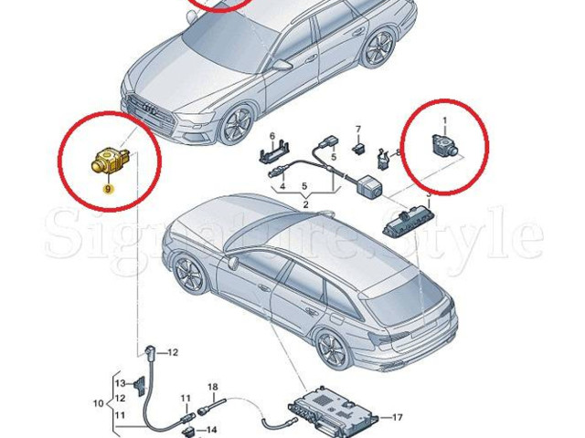 Видеокамера в зеркале 4N0980546 Audi A7 S7 4K8