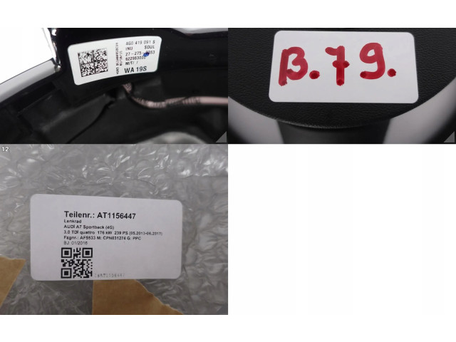 Руль Audi A7 S7 4G 2011 - 2017 года 4G0419091S