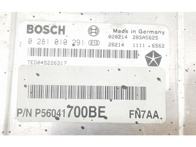 Блок управления двигателя P56041700BE, 0281010291 Jeep Cherokee III KJ