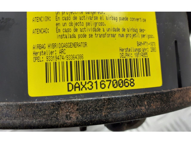 Подушка безопасности водителя 93319474   Opel Meriva A