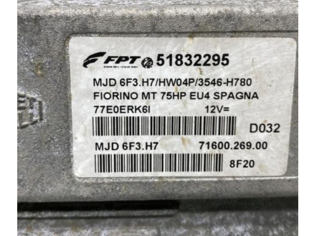 Блок управления двигателя 51862587   Fiat Qubo