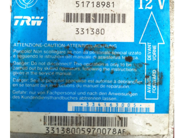 Блок подушек безопасности 51718981, 331380 Fiat Albea