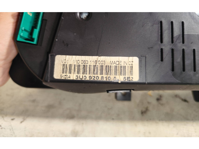 Панель приборов 3U0920810A, 110080116 Skoda Superb B5 (3U)