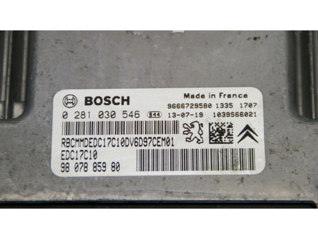 Блок управления двигателя 9807885980 Peugeot 2008 I