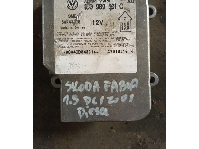 Блок подушек безопасности 1C0909601C, 2001R Skoda Fabia Mk1 (6Y)