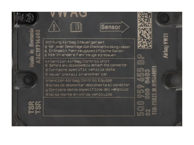 Блок подушек безопасности 5Q0959655BP Audi A3 S3 8V