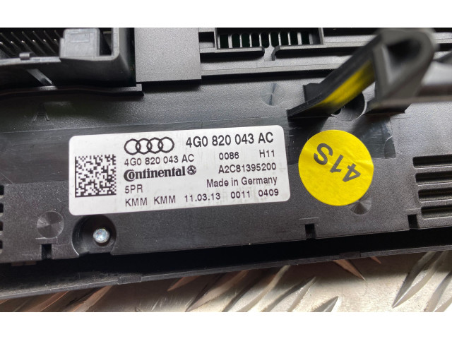 Блок управления климат-контролем 4G0820043AC Audi A6 S6 C7 4G