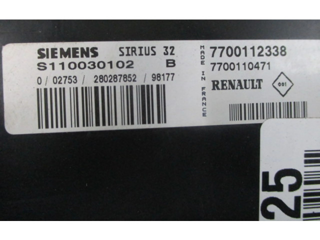 Блок управления двигателем Блок управления 7700112338, 7700112338 Renault Twingo I