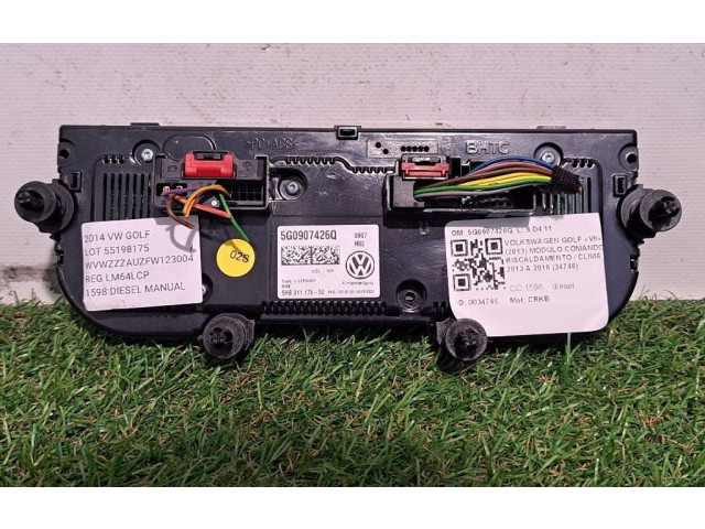 Блок управления климат-контролем 5G0907426Q, 5G0907426Q   Volkswagen Golf VII