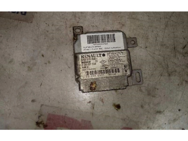Блок подушек безопасности 0285001538, CENTRALITAAIRBAG   Renault Clio II