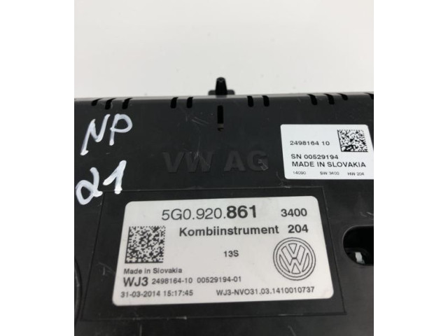 Панель приборов 5G0920861, NP2121 Volkswagen Golf VII