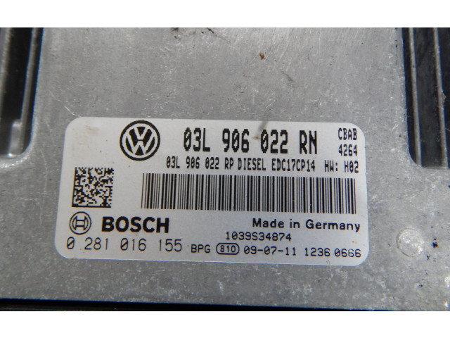 Řídící jednotka 03L906022RN, 0281016155   Volkswagen Tiguan 2010