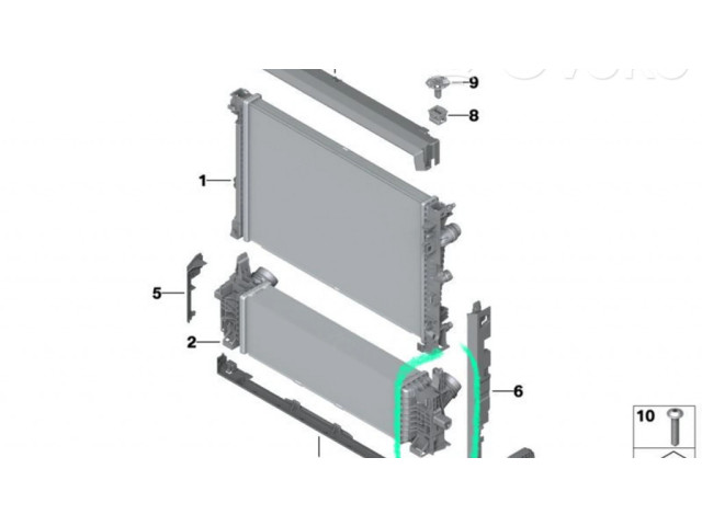 Интеркулер 17518584127, 17118584127 BMW X5 G05 0.0